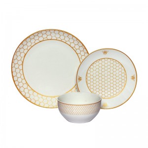 Darby Home Co Rohan Honeycomb Coupe 36 Piece Dinnerware Set, Service for 12 DRBH4497